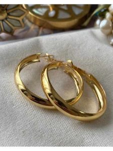 Luseera Pozłacane kolczyki-kreole rozmiar: onesize. Żółte kolczyki Luseera, pozłacane. Za 34,99 zł.