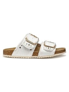 Geox Klapki "Brionia" w kolorze białym rozmiar: 39. Białe klapki Geox, bez wzorów, z otwartym noskiem, bez obcasa. Za 217,99 zł.