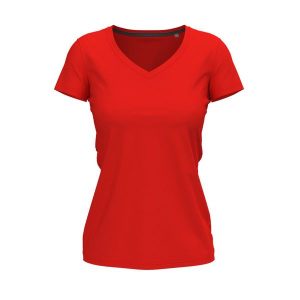 Damska Koszulka Z Dekoltem Claire V. Czerwone bluzki STEDMAN, xl, bez wzorów, sportowe, bez kołnierzyka, bez ramiączek. Za 59,99 zł.