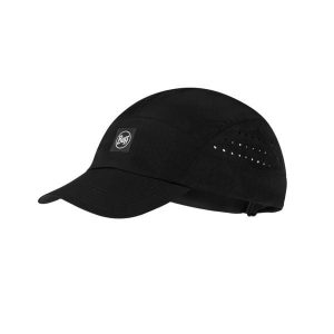 Czapka trekkingowa Speed Cap. Czarne czapki Buff, bez wzorów, z materiału, sportowe. Za 139,90 zł.