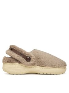Crocs Kapcie Classic Unfurgettable Clog 211116 Beżowy. Brązowe kapcie Crocs, bez wzorów, z materiału. Za 219,99 zł.