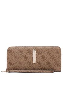 Guess Portfel Yvonne Logo Slg SWSG23 78146 Brązowy. Brązowe portfele Guess, z aplikacjami, ze skóry. Za 294,99 zł.
