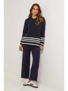Soft Cashmere 2-częściowy zestaw w kolorze granatowym rozmiar: 36/38. Niebieskie swetry oversize Soft Cashmere, bez wzorów, bez ramiączek. Za 173,99 zł.