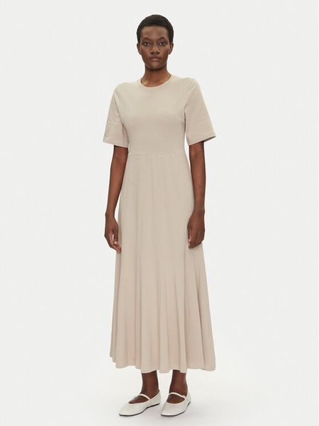 Bomboogie Sukienka codzienna AW8942TJOR5 Beżowy Regular Fit. Brązowe kombinezony Bomboogie, na co dzień, bez wzorów, z bawełny, bez kołnierzyka, bez ramiączek, proste. Za 249,99 zł.