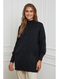 Soft Cashmere Sweter w kolorze czarnym rozmiar: 38/40. Czarne swetry oversize Soft Cashmere, bez wzorów, z kaszmiru, bez ramiączek. Za 114,17 zł.
