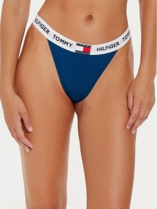 Tommy Hilfiger Figi klasyczne UW0UW05622 Niebieski. Niebieskie figi TOMMY HILFIGER, bez wzorów, z bawełny. Za 89,99 zł.