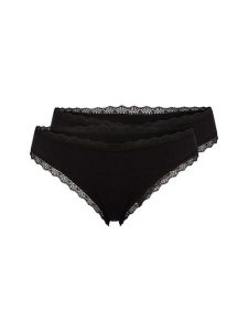 Snocks Stringi w 2-paku Kobiety Bawełna czarny, M. Czarne stringi Snocks, bez wzorów, z bawełny. Za 99,95 zł.