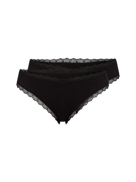 Snocks Stringi w 2-paku Kobiety Bawełna czarny, M. Czarne stringi Snocks, bez wzorów, z bawełny. Za 99,95 zł.
