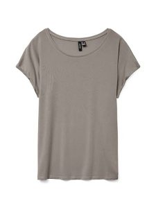 Vero Moda Koszulka w kolorze szarym rozmiar: S. Szare bluzki Vero Moda, s, bez wzorów, bez kołnierzyka, bez ramiączek. Za 61,46 zł.