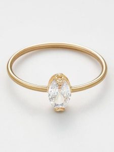 OR ÉCLAT Złoty pierścionek "Hailey" rozmiar: 50. Żółte pierścionki OR ÉCLAT, z cyrkonią, złote. Za 448,99 zł.