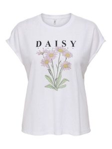 ONLY T-Shirt Jany 15372108 Biały Regular Fit. Białe t-shirty ONLY, xl, bez wzorów, z syntetyku, bez kołnierzyka, bez ramiączek. Za 99,99 zł.