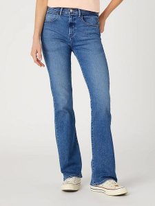 Wrangler Dżinsy - Bootcut - w kolorze niebieskim rozmiar: W26/L30. Niebieskie jeansy Wrangler, z aplikacjami. Za 173,99 zł.