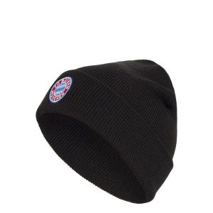 Wełniana czapka FC BAYERN MONACHIUM. Czarne czapki ADIDAS, bez wzorów, z dzianiny, sportowe. Za 119,00 zł.