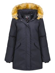 Geographical Norway Parka "Dinasty" w kolorze granatowym rozmiar: S. Niebieskie płaszcze Geographical Norway, s, bez wzorów, bez kaptura. Za 210,81 zł.