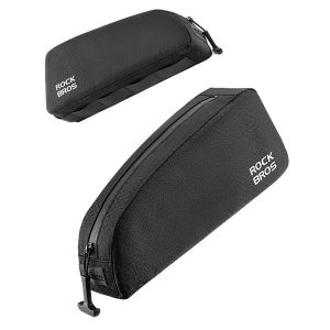 Torba rowerowa Rockbros na ramę na rurę górną. Czarne torebki klasyczne ROCKBROS, bez wzorów, bez dodatków. Za 59,99 zł.