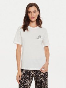 Vila T-Shirt Sybil 14097370 Biały Regular Fit. Białe t-shirty Vila, xs, bez wzorów, z bawełny, bez kołnierzyka, bez ramiączek. Za 39,99 zł.