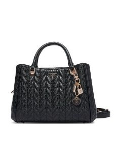 Guess Torebka Stacey HWGG97 41060 Czarny. Czarne kuferki Guess, z aplikacjami, ze skóry, bez dodatków. Za 634,99 zł.