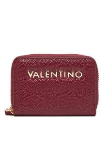 Valentino Portfel Divina VPS1R4139G Bordowy. Czerwone portfele Valentino, bez wzorów, ze skóry. Za 149,99 zł.