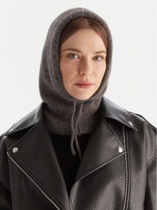 Calvin Klein Kominiarka Emblem Brushed LV04D8068G Szary. Szare rękawiczki Calvin Klein, bez wzorów, z materiału. Za 349,99 zł.
