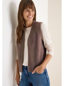 Cecil Kamizelka w kolorze jasnobrązowym rozmiar: XL. Brązowe kamizelki Cecil, xl, bez wzorów, bez kołnierzyka, bez ramiączek, bez kaptura. Za 144,24 zł.