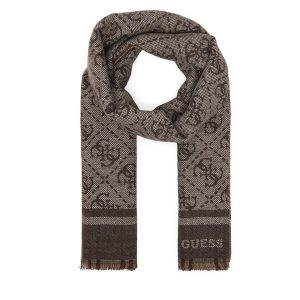 Szalik Guess. Brązowe szaliki Guess, z aplikacjami. Za 234,99 zł.