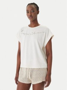 Emporio Armani T-Shirt EW000616 AF20243 U1131 Biały Regular Fit. Białe t-shirty Emporio Armani, l, bez wzorów, z wiskozy, bez kołnierzyka, bez ramiączek. Za 281,99 zł.