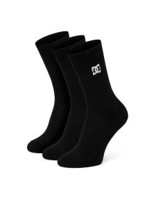 DC Shoes Skarpety długie AS_DC_01W_SS25 (3-PACK) Czarny. Czarne skarpetki DC Shoes, bez wzorów, z bawełny. Za 49,99 zł.