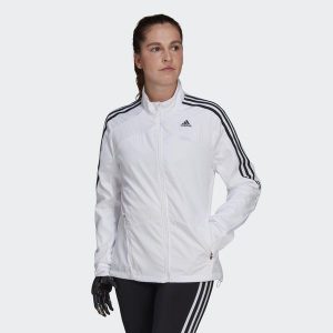 Kurtka damska adidas Marathon 3-Bandes. Czarne kurtki ADIDAS, xs, bez wzorów, z materiału, bez kaptura. W wyprzedaży za 273,55 zł.
