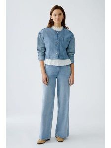 Oui Kurtka dżinsowa w kolorze błękitnym rozmiar: 40. Niebieskie kurtki Oui, bez wzorów, bez kaptura. Za 195,99 zł.