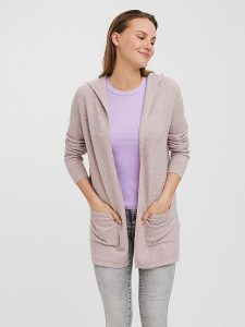 Vero Moda Kardigan w kolorze jasnoróżowym rozmiar: M. Różowe swetry oversize Vero Moda, m, bez wzorów, z materiału, bez ramiączek. Za 131,74 zł.