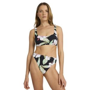 Stanik bikini typu bralette dla Kobiety PRINTED ESSENTIALS Czarny. Czarne bikini Roxy, bez wzorów, z elastanu. Za 169,99 zł.