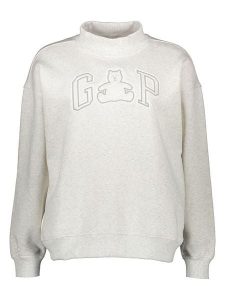GAP Bluza w kolorze jasnoszarym rozmiar: S/M. Szare bluzy GAP, m, bez wzorów, bez kaptura. Za 214,95 zł.
