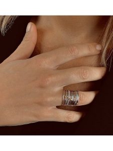 DI GIORGIO Srebrny pierścionek rozmiar: 54. Szare pierścionki DI GIORGIO, srebrne. Za 241,56 zł.