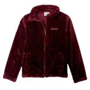 Kurtka COLUMBIA FIRE SIDE SHERPA FULL ZIP Bordeaux. Czerwone kurtki Columbia, bez wzorów, z tkaniny, bez kaptura. Za 214,81 zł.