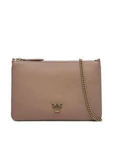 PINKO Torebka Flat Classic AI 23-24 PCPL 100455 A0F1 Beżowy. Brązowe torebki klasyczne Pinko, bez wzorów, ze skóry, bez dodatków. Za 499,99 zł.