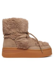 HUGO Śniegowce LyzzPit 50578987 Brązowy. Brązowe buty zimowe Hugo, z materiału, bez obcasa, bez zapięcia. Za 699,99 zł.