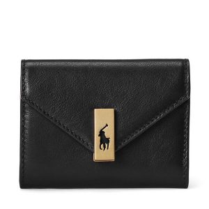 Portfel Polo Ralph Lauren. Czarne portfele Polo Ralph Lauren, bez wzorów. Za 492,99 zł.