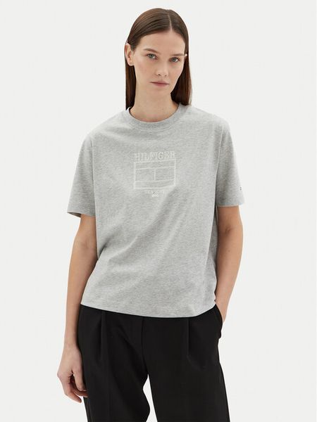 Tommy Hilfiger T-Shirt WW0WW45525 Szary Relaxed Fit. Szare t-shirty TOMMY HILFIGER, xxs, bez wzorów, z bawełny, bez kołnierzyka, bez ramiączek. Za 119,99 zł.