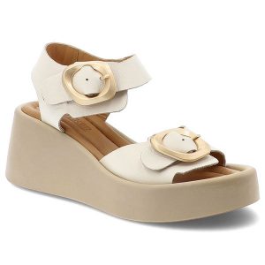 Sandały damskie Artiker, cholewka ze skóry naturalnej szerokie paski z regulacją na klamry, beżowe, 58C2199. Brązowe sandały ARTIKER, bez wzorów, ze skóry, bez obcasa, na koturnie, bez zapięcia. Za 329,00 zł.