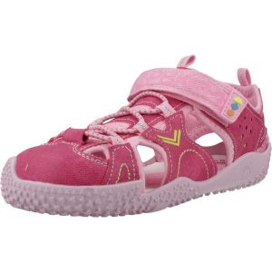 Sandały PABLOSKY 985870P Rose. Czerwone sandały PABLOSKY, bez wzorów, z syntetyku, bez obcasa, bez zapięcia. Za 172,99 zł.