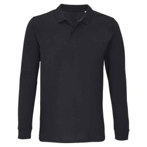 Koszulka Polo Z Długim Rękawem Dla Dorosłych Unisex Planet. Czarne bluzki SOL'S, s, bez wzorów, casualowe, bez kołnierzyka, bez ramiączek. Za 112,99 zł.