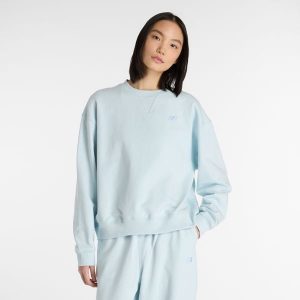 Bluza damska New Balance WT41500FRL – niebieska. Niebieskie bluzy New Balance, m, bez wzorów, z bawełny, bez kaptura. Za 359,99 zł.
