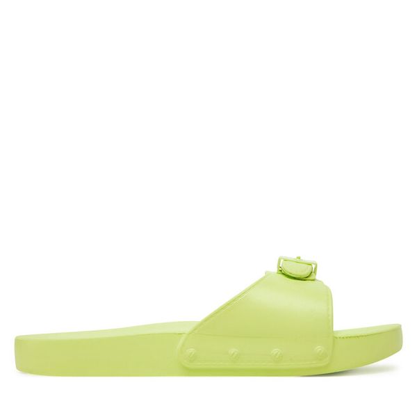 Klapki Scholl. Zielone klapki Scholl, bez wzorów, bez obcasa. Za 129,99 zł.