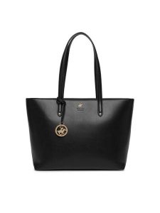 Beverly Hills Polo Club Torebka CEO-BHPC-L-009-09 Czarny. Czarne shopper bag Beverly Hills Polo Club, bez wzorów, z materiału, bez dodatków. Za 229,99 zł.