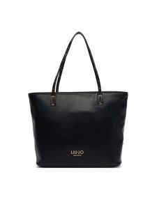 Liu Jo Torebka AF6070 E1120 Czarny. Czarne shopper bag Liu Jo, bez wzorów, ze skóry, bez dodatków. Za 599,99 zł.