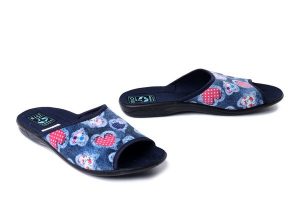 ADANEX 28804 SAK1VD granatowy, kapcie damskie. Niebieskie kapcie Adanex, bez wzorów. Za 62,99 zł.