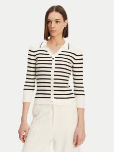 Morgan Kardigan 251-MAEL Biały Slim Fit. Białe kardigany Morgan, z wiskozy. Za 129,99 zł.