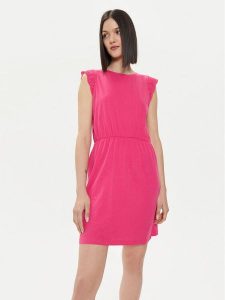 Vero Moda Sukienka letnia Emily 10305216 Różowy Regular Fit. Czerwone kombinezony Vero Moda, na lato, xl, bez wzorów, z bawełny, bez kołnierzyka, bez ramiączek. Za 119,99 zł.