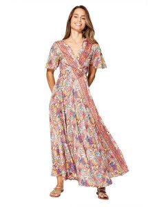 Aller Simplement Sukienka ze wzorem rozmiar: 34/36. Sukienki Aller Simplement, bez wzorów, klasyczne, bez kołnierzyka, bez ramiączek, maxi. Za 78,99 zł.