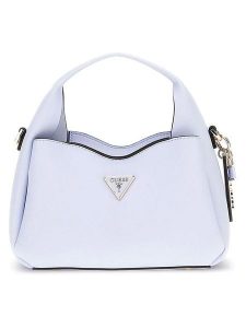 Guess Torebka w kolorze błękitnym - 24 x 17 x 8 cm rozmiar: onesize. Niebieskie torebki klasyczne Guess, z aplikacjami, z materiału, przez ramię, bez dodatków. Za 413,86 zł.